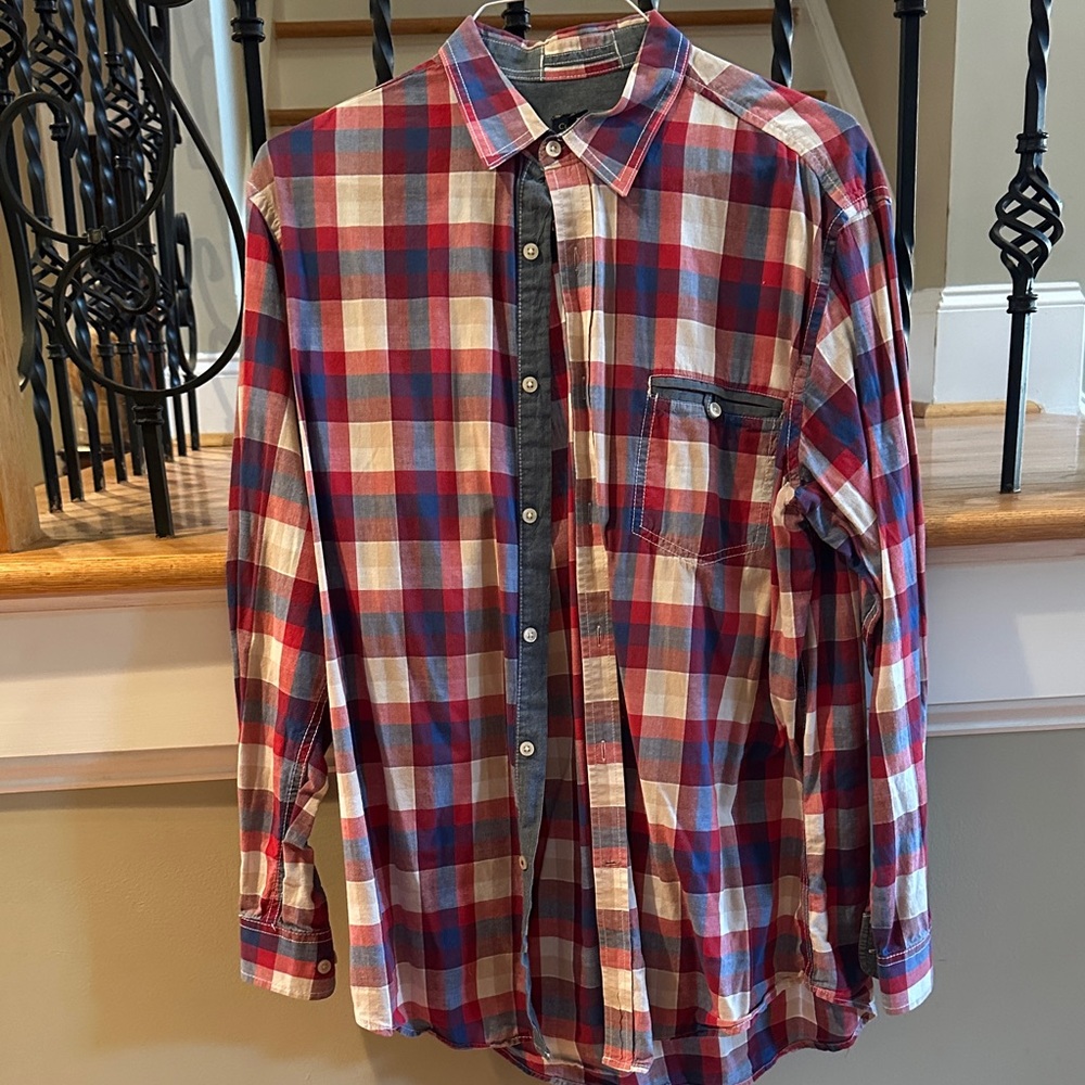 Club Room Red and Blue Checkered Shirt
